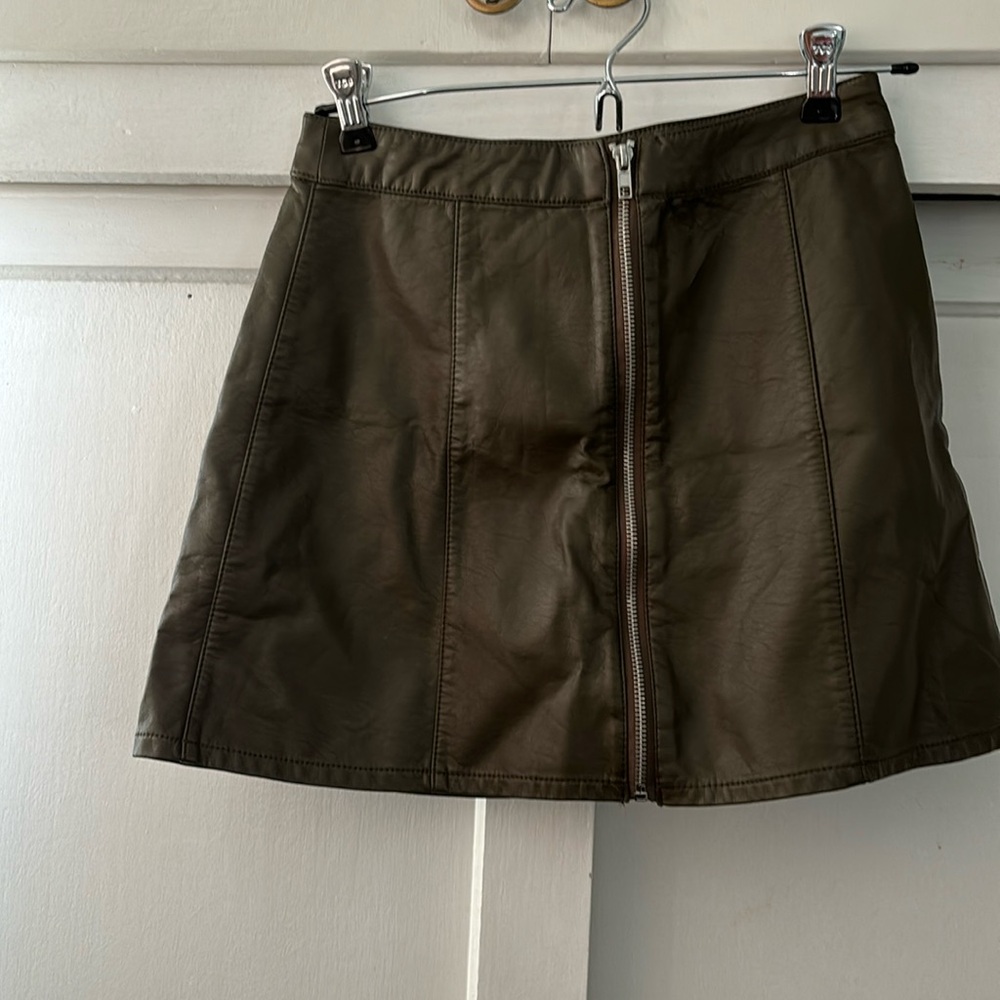 Faux leather skirt